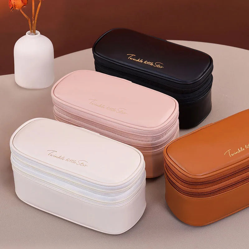 Women's Cosmetic Bag Makeup Bag Double Layer Large Capacity Luxury Cosmetics Organizer Travel Essentials Women's Cosmetic Bag