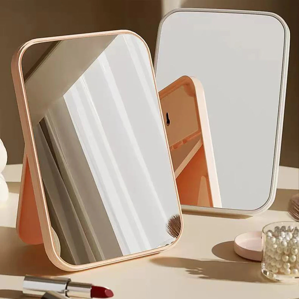 1 portable pink/white makeup mirror, foldable travel makeup mirror,dressing table